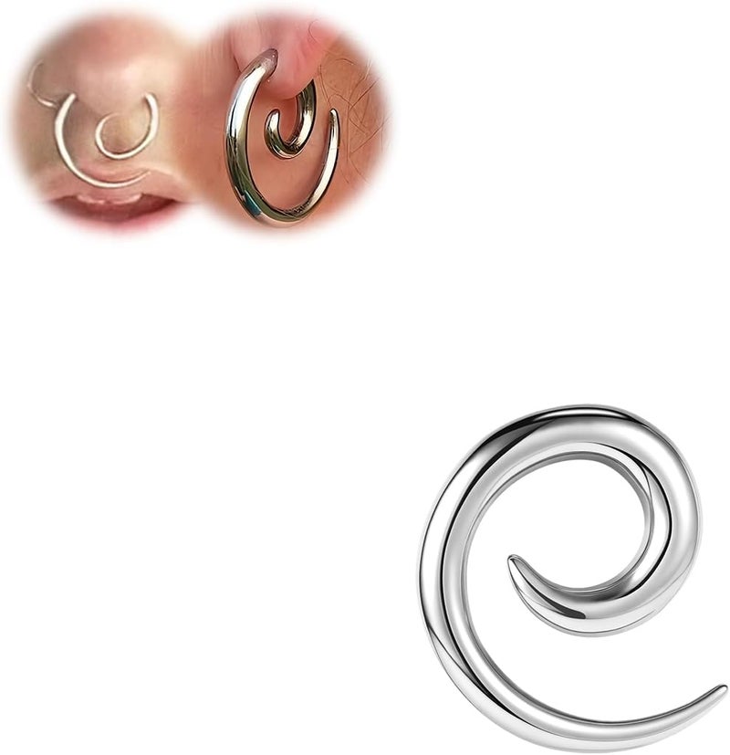 BodyAce Stainless Steel Ear Weights Gauges, Spiral Earrings Expander Snail Twist Ear Plugs, Earring Stretching Tapers Ear Gauge 2/4/6/8/10g Piercings Jewelry - Image 1